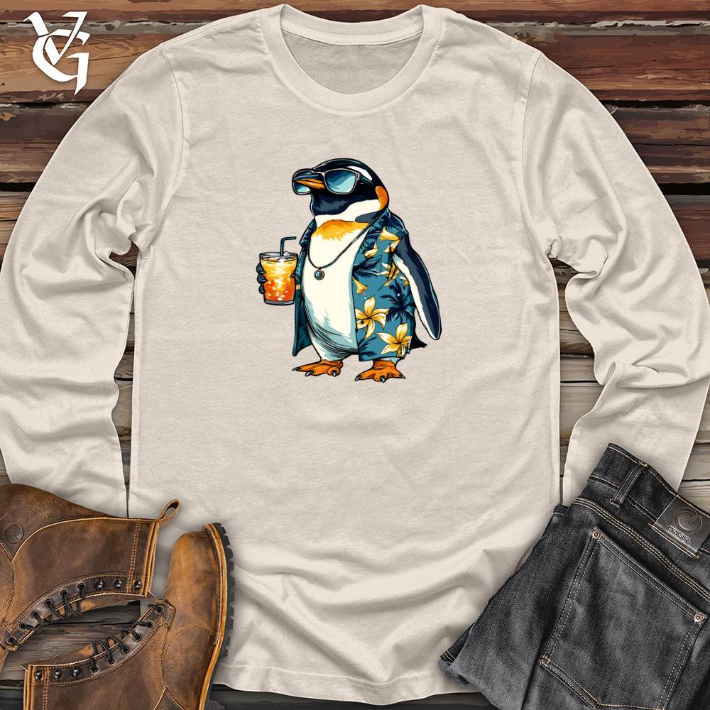 Viking Goods Penguin Vacation Vibes Long Sleeve Natural / L