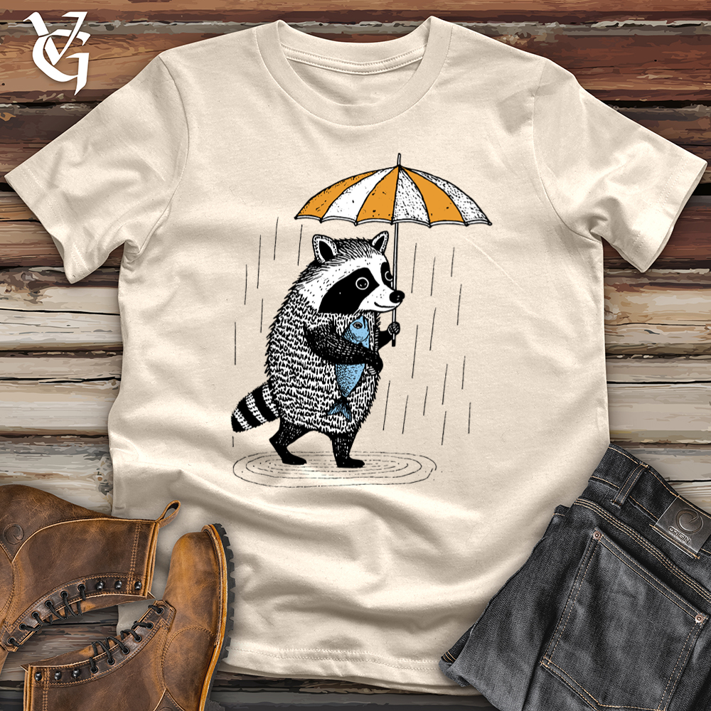 Viking Goods Raccoon In The Rain Softstyle Tee Natural / L