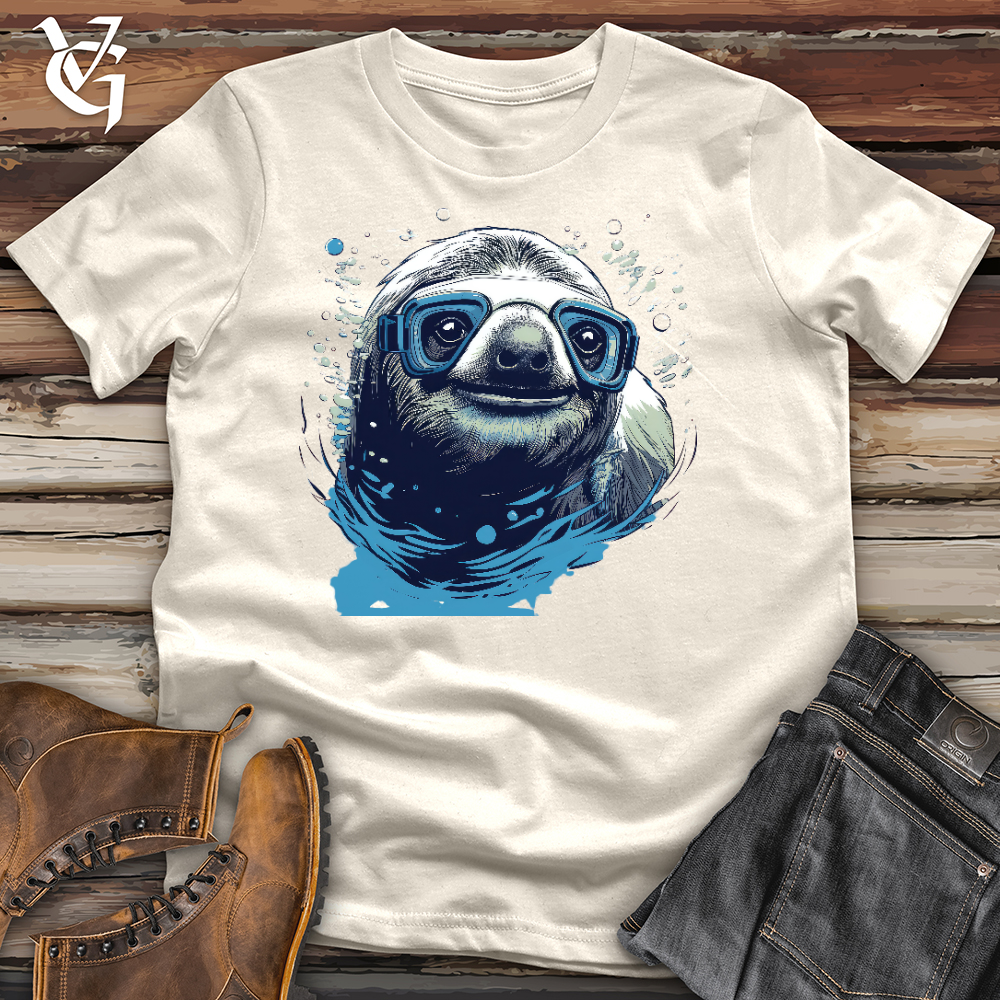 Viking Goods Swimming Sloth Cotton Tee Natural / L