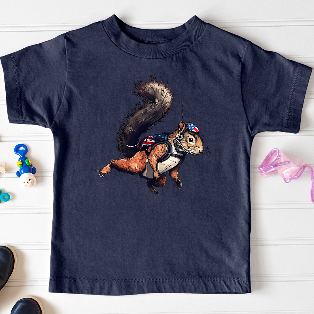 Viking Goods American Skydiving Squirrel Toddler Tee Navy / 2T