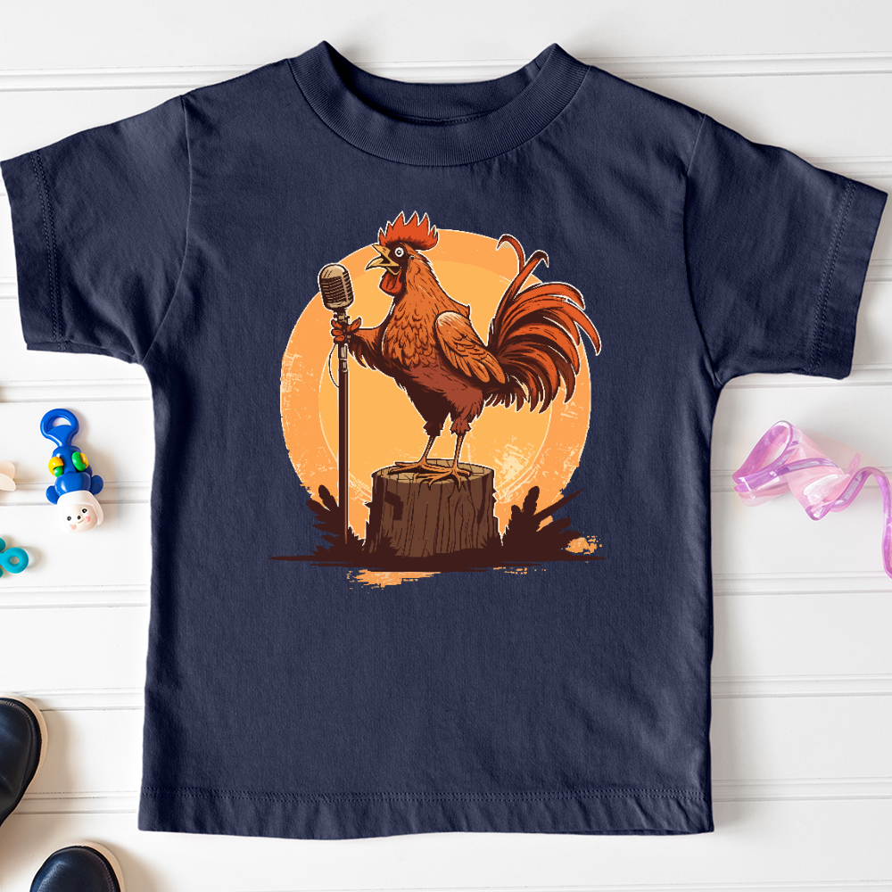 Viking Goods Chicken Rockstar Toddler Tee Navy / 2T