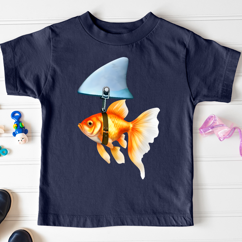 Viking Goods Goldfish Shark Fin Toddler Tee Navy / 2T