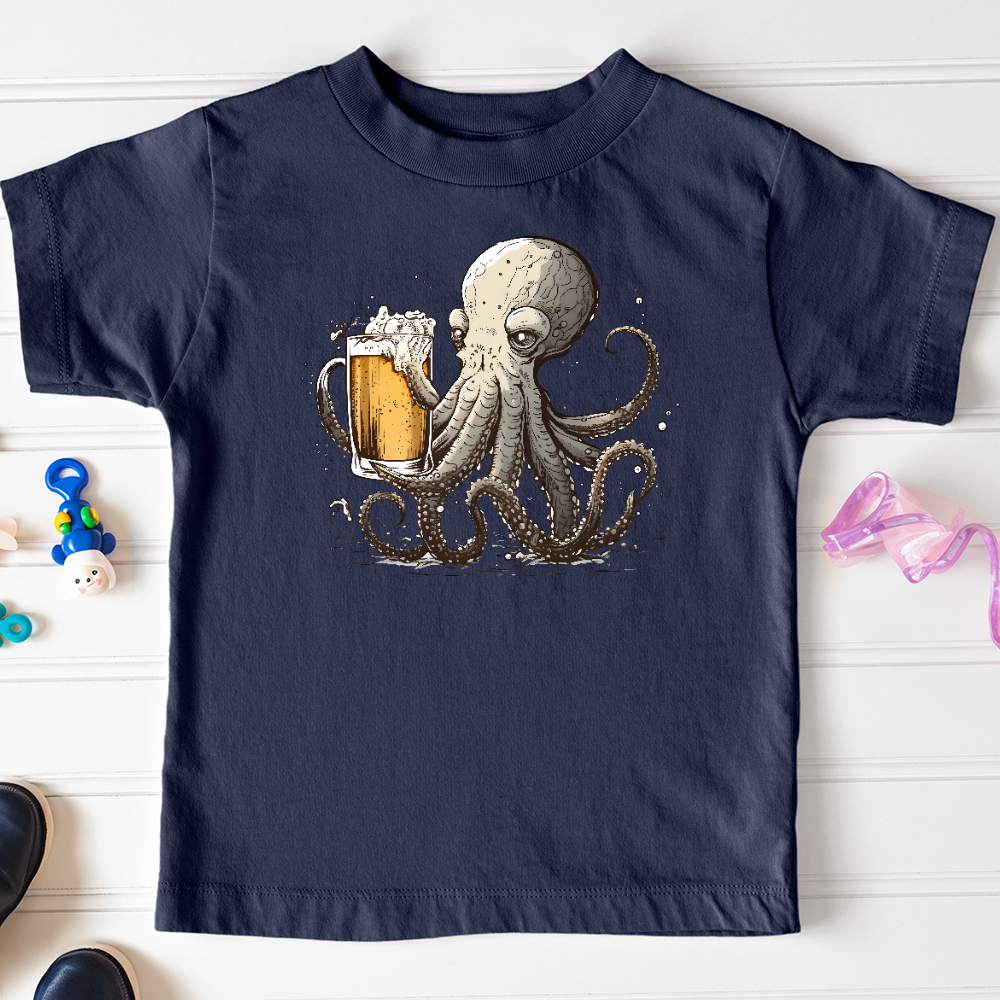 Viking Goods Octopus Happy Hour Toddler Tee Navy / 2T