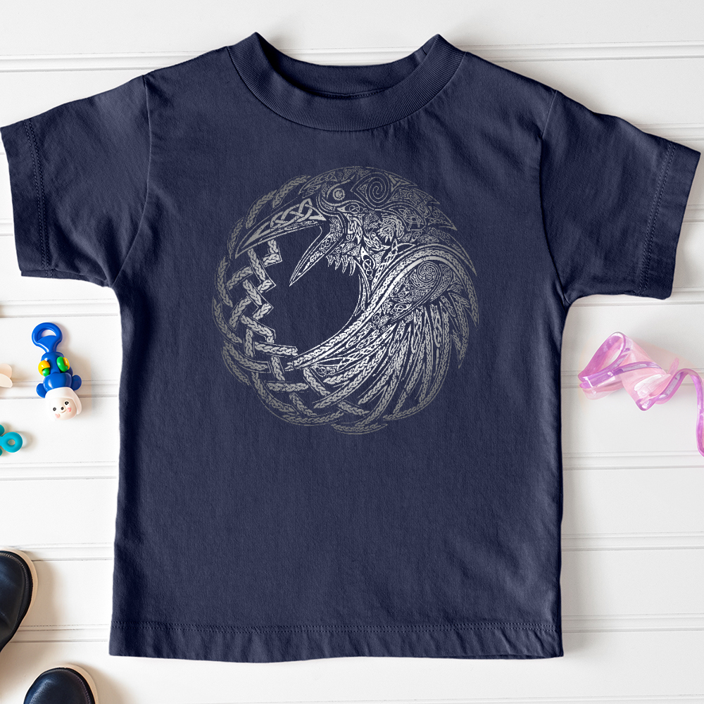 Viking Goods Silver Glass Raven Toddler Tee Navy / 2T