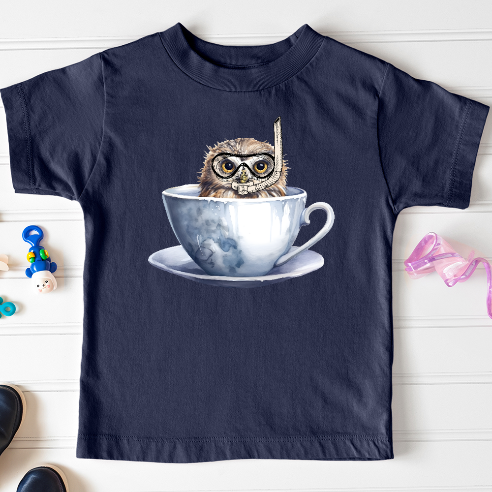 Viking Goods Snorkeling Owl Toddler Tee Navy / 2T