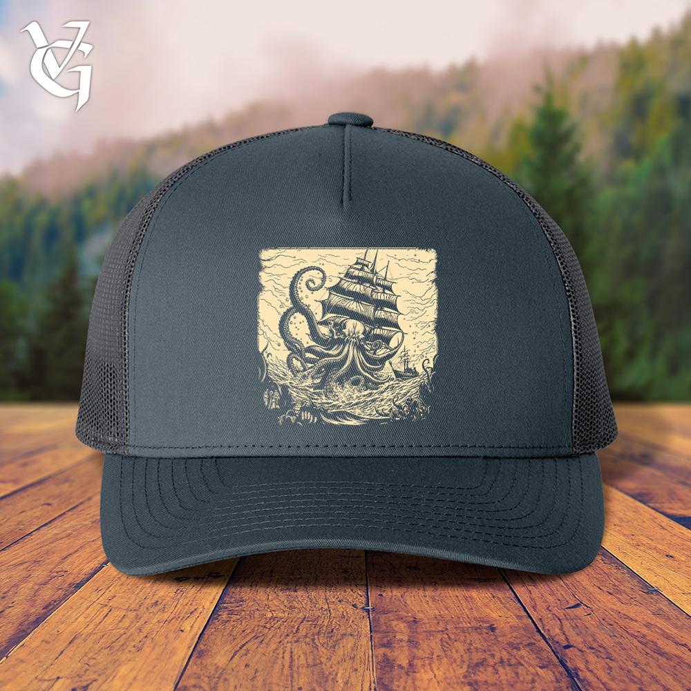 Viking Goods Kraken At Sea Trucker Cap Navy