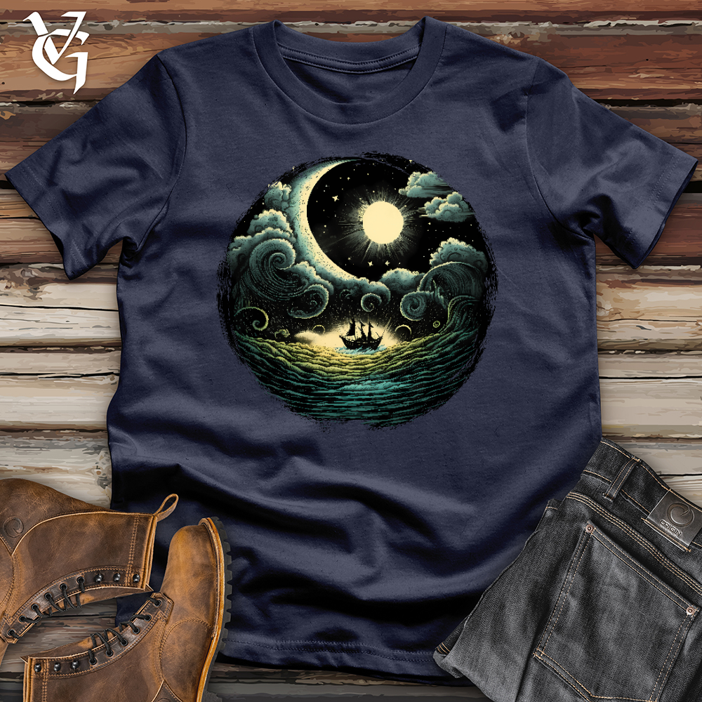 Viking Goods A Boat in the Sea Softstyle Tee Navy / L