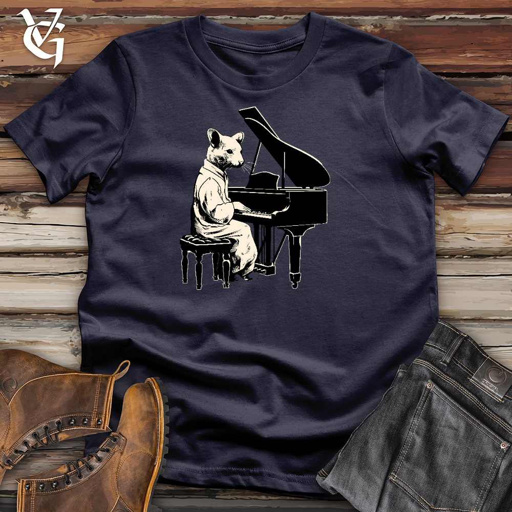 Viking Goods A Mouse Playing Piano Cotton Tee Navy / L