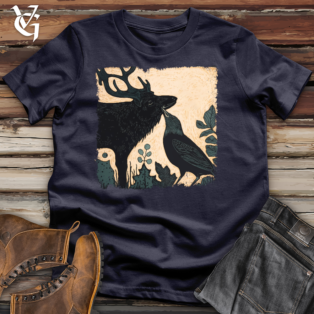 Viking Goods A Raven Friend Cotton Tee Navy / L