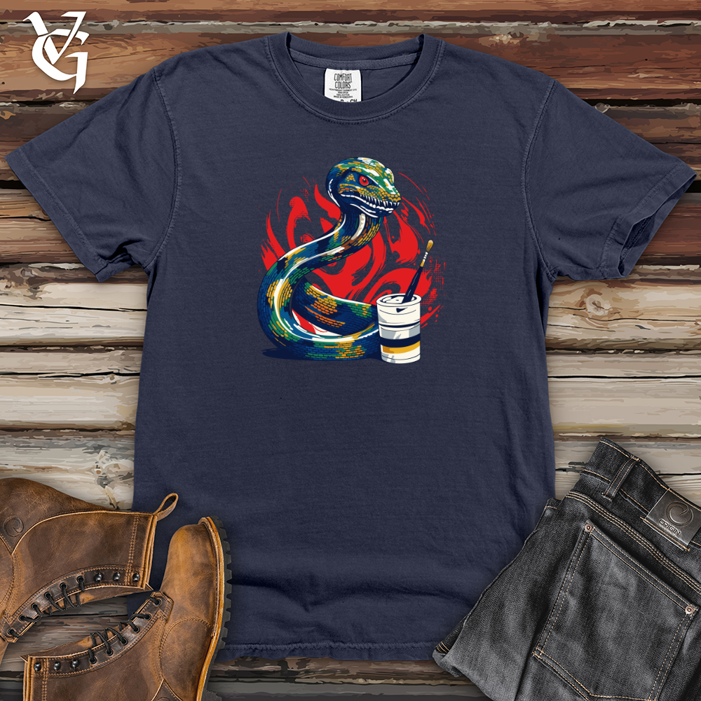 Viking Goods Abstract Serpent Strokes Heavy Cotton Comfort Colors Tee Navy / L