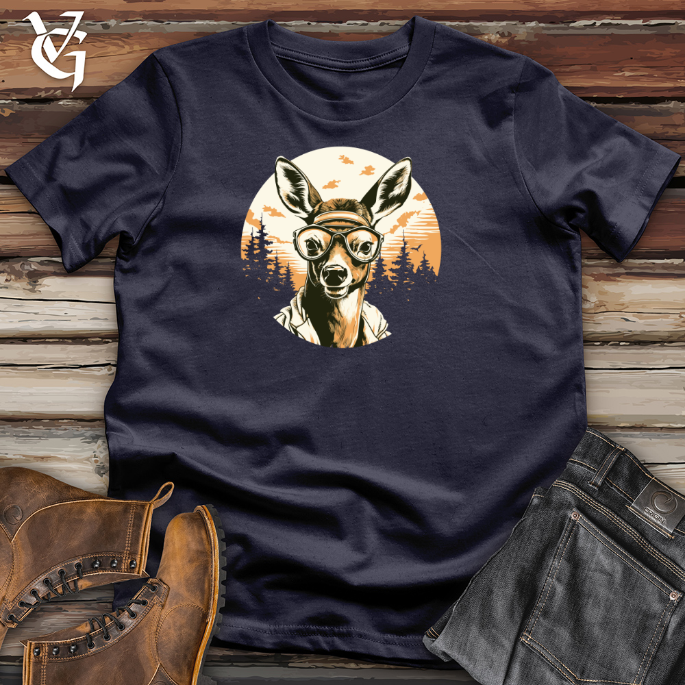 Viking Goods Aerial Antler Aviator Cotton Tee Navy / L