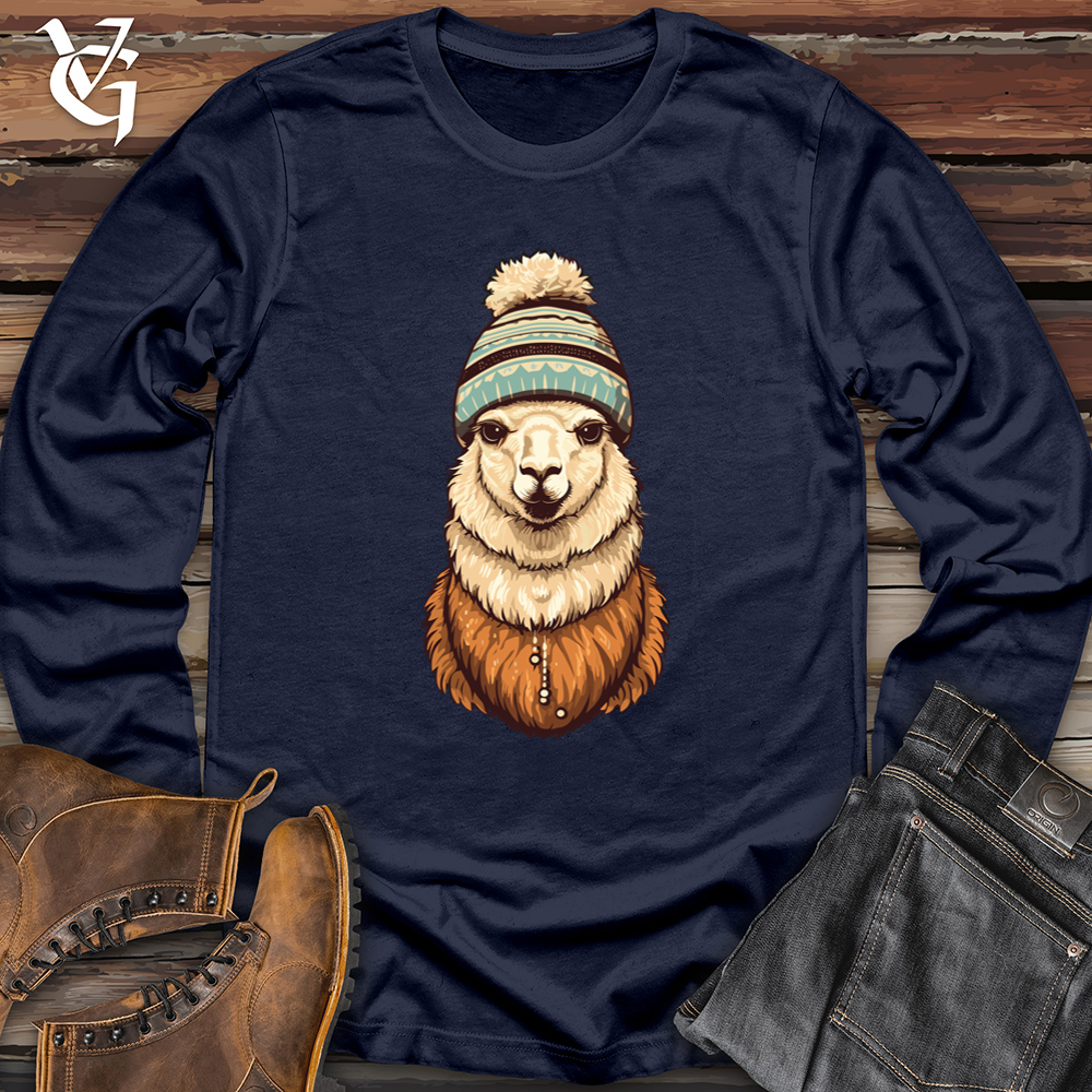Viking Goods Alpaca Winter Beanie Warmth Style Softstyle Long Sleeve Navy / L