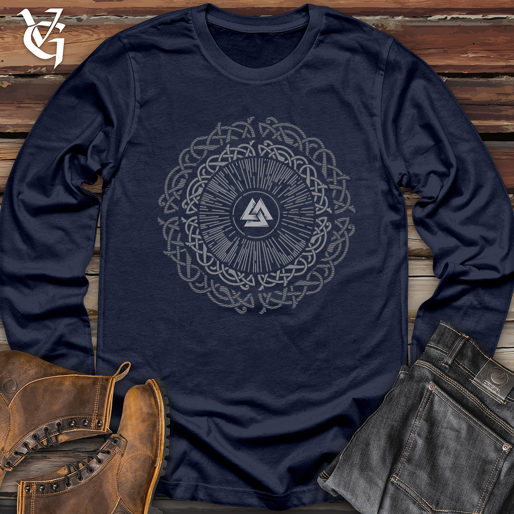 Viking Goods Ancient Round Celtic Softstyle Long Sleeve Navy / L