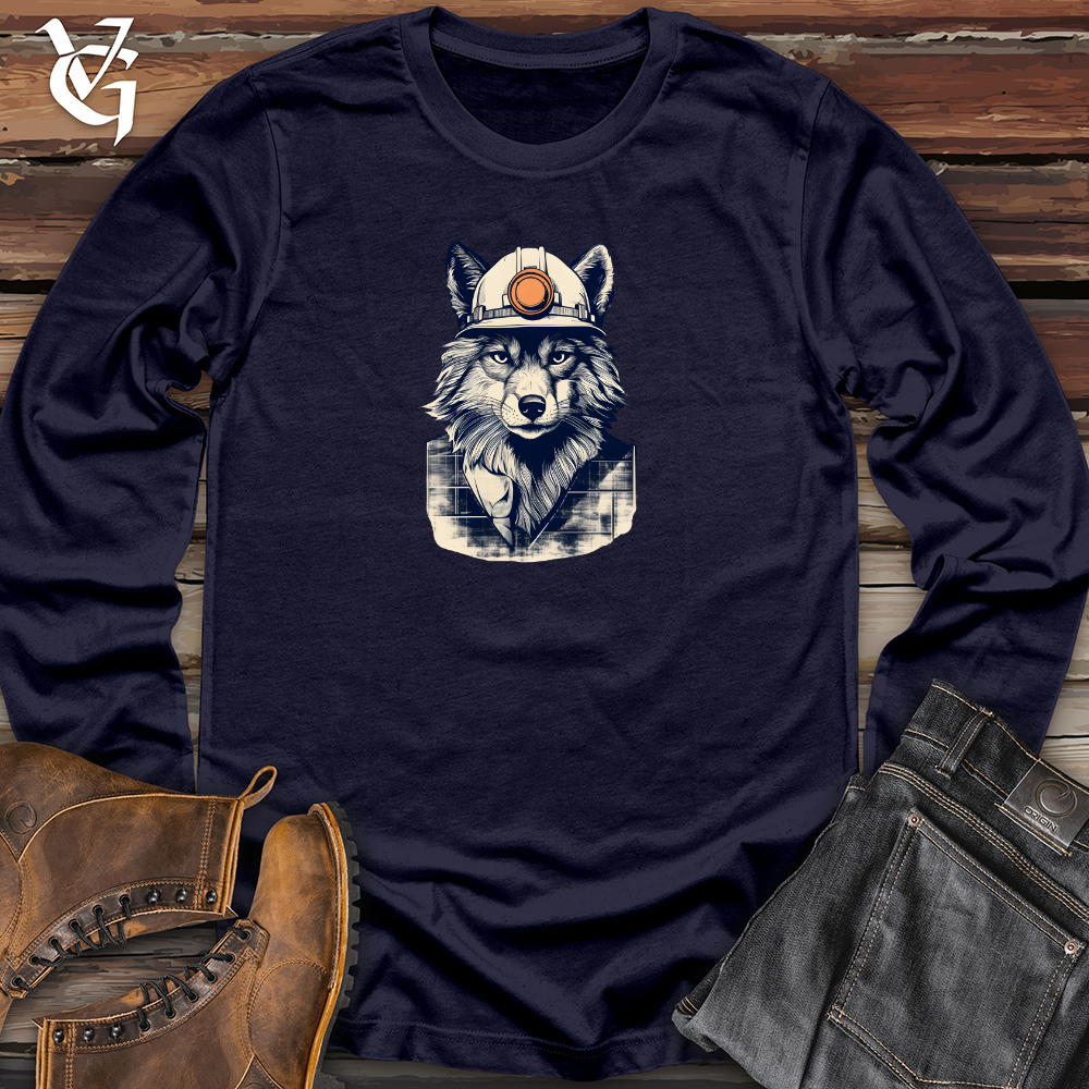 Viking Goods Architectural Howl Blueprint Long Sleeve Navy / L