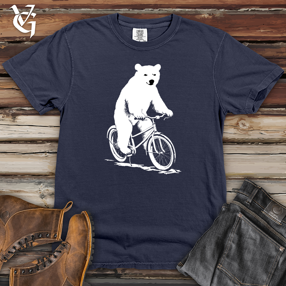Viking Goods Arctic Cycle Bear Heavy Cotton Comfort Colors Tee Navy / L