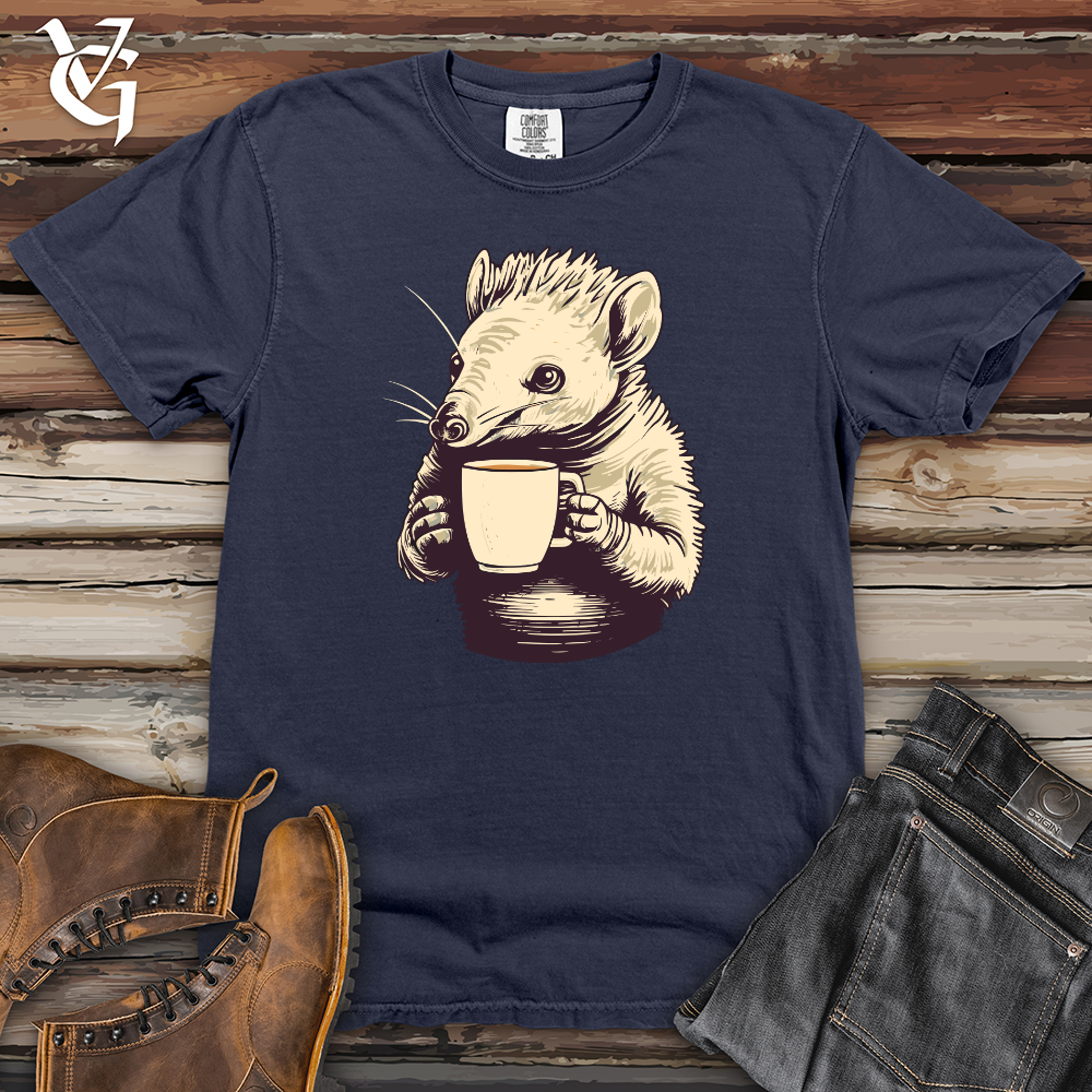 Viking Goods Armadillo Coffee Sip Bliss Heavy Cotton Comfort Colors Tee Navy / L