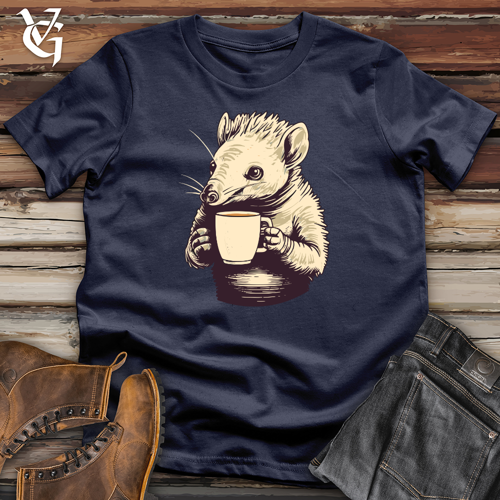 Viking Goods Armadillo Coffee Sip Bliss Softstyle Tee Navy / L