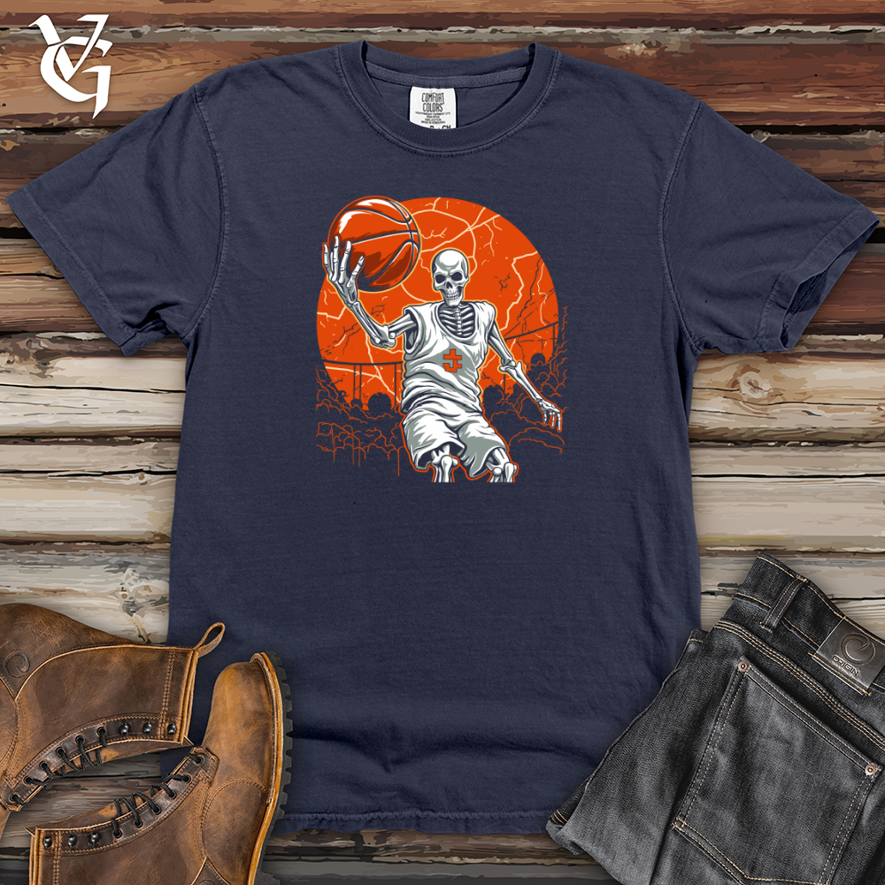 Viking Goods Astro Baller Skeleton Heavy Cotton Comfort Colors Tee Navy / L