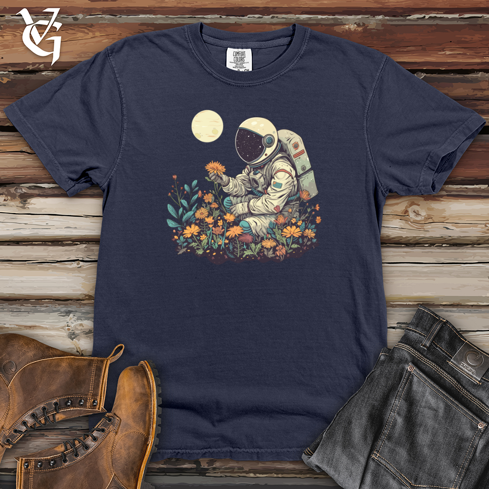 Viking Goods Astronaut Floral Discovery Heavy Cotton Comfort Colors Tee Navy / L