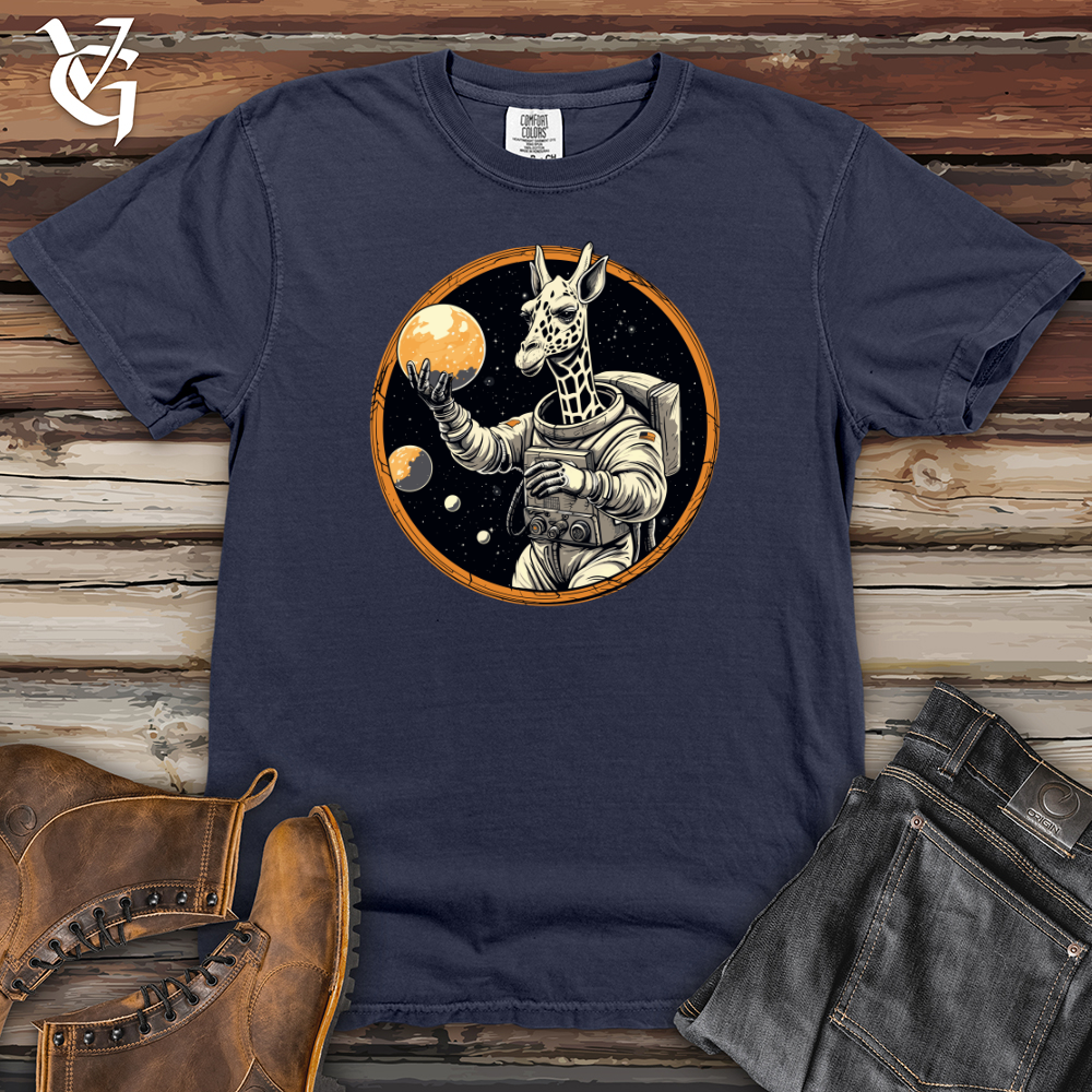 Viking Goods Astronaut Giraffe Heavy Cotton Comfort Colors Tee Navy / L
