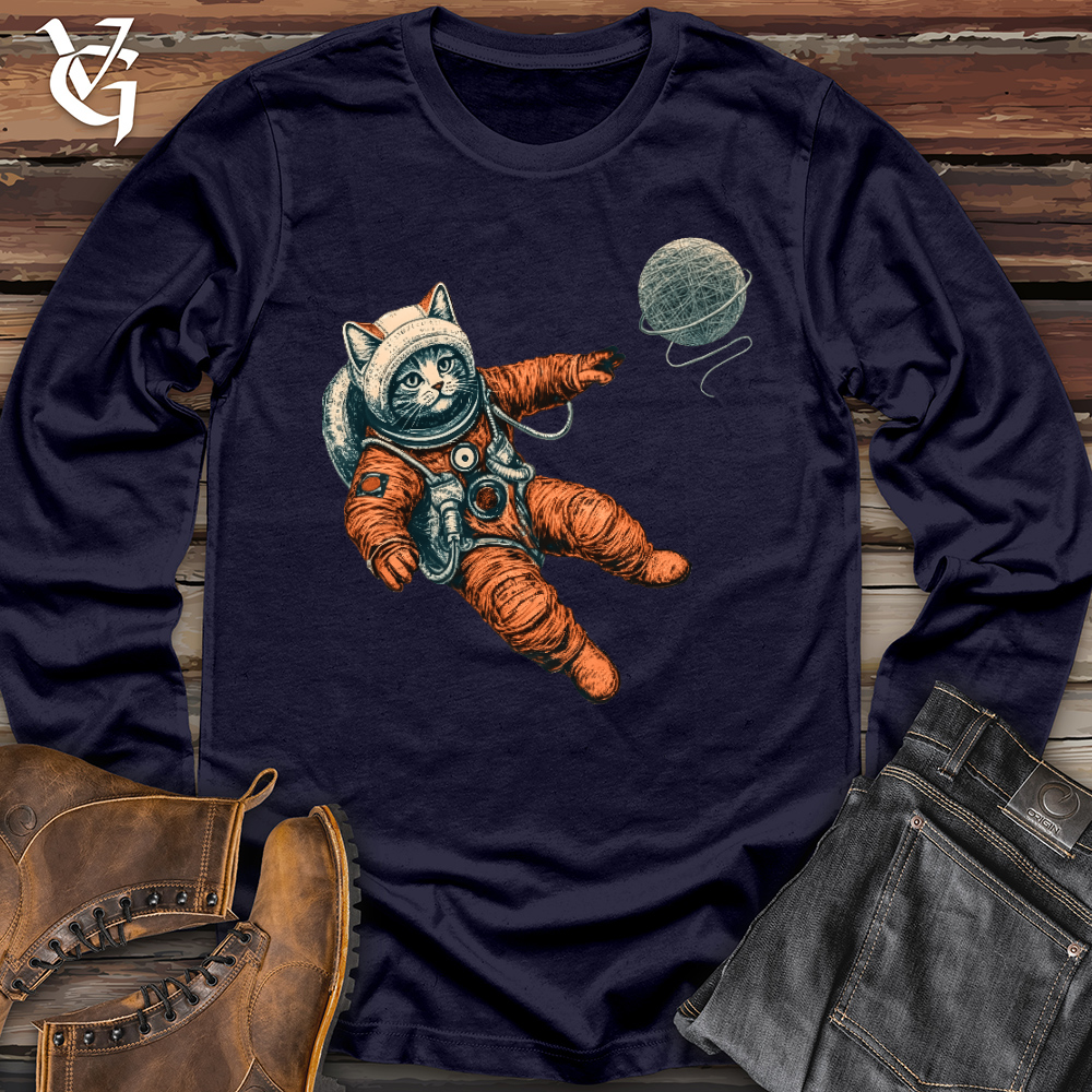 Viking Goods Astronaut Kitty Long Sleeve Navy / L