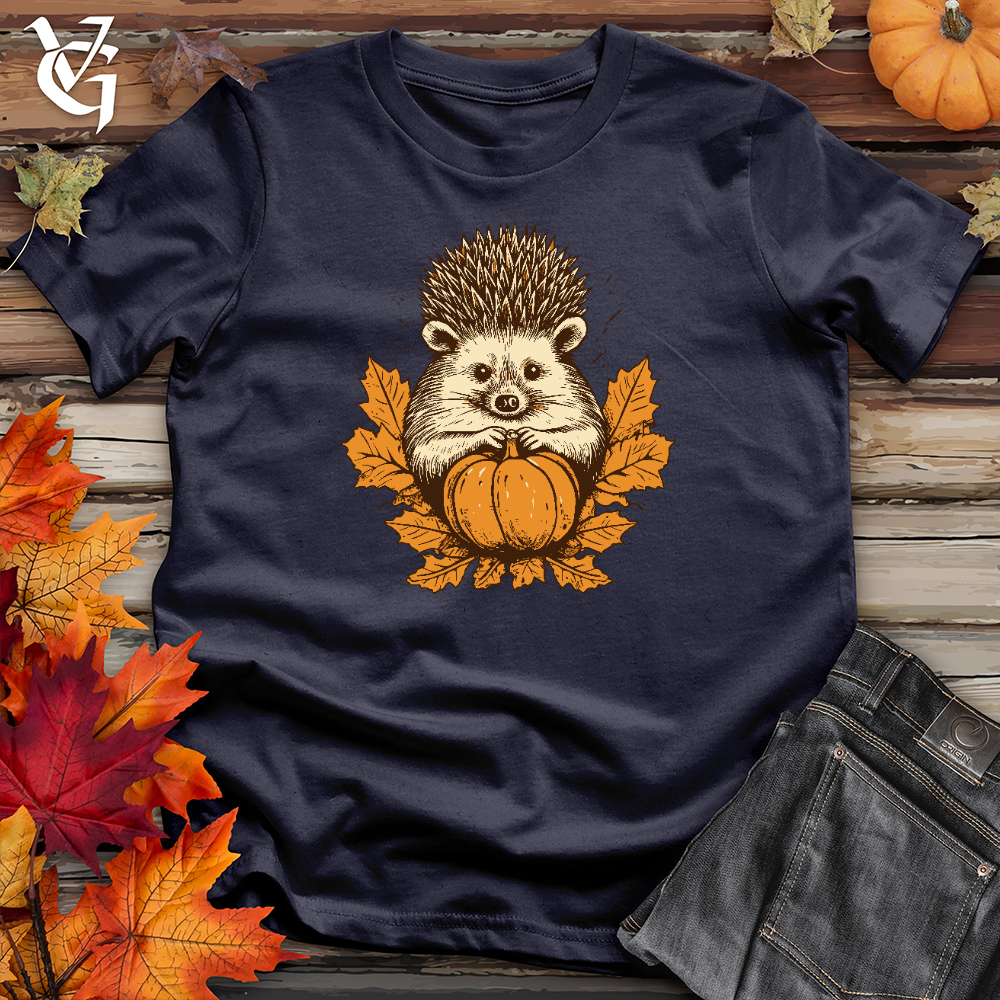 Viking Goods Autumn Crowned Hedgehog Cotton Tee Navy / L