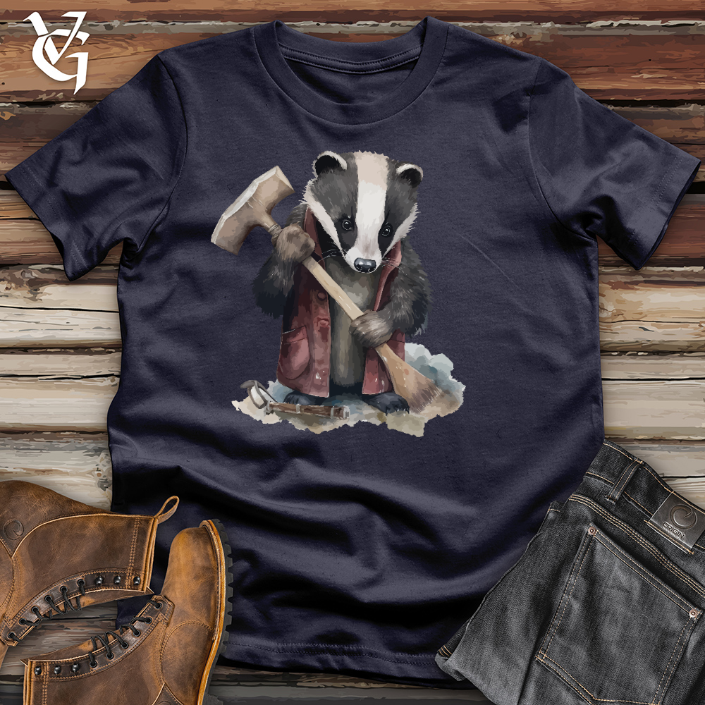 Viking Goods Badger Blacksmith Cotton Tee Navy / L