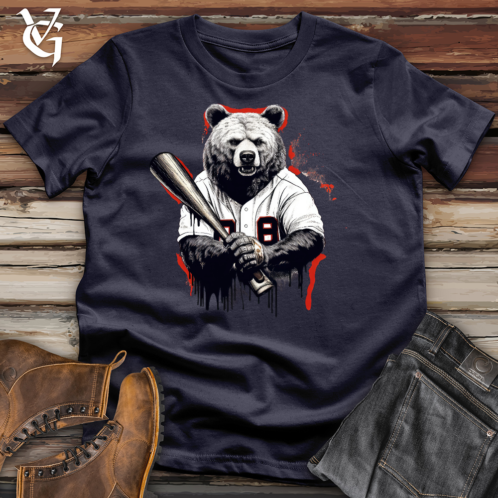 Viking Goods Baseballin Bear Cotton Tee Navy / L