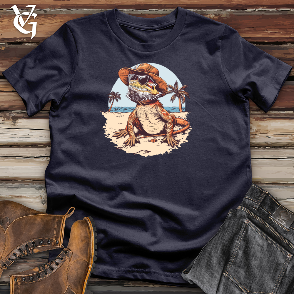 Viking Goods Beachcomber Bearded Dragon Swagger Cotton Tee Navy / L