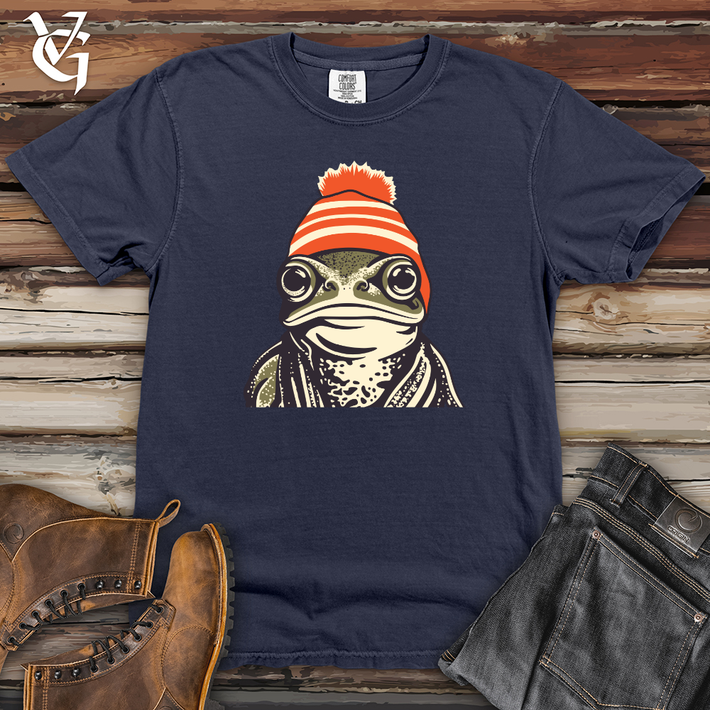 Viking Goods Beanie Buddy Frog Heavy Cotton Comfort Colors Tee Navy / L