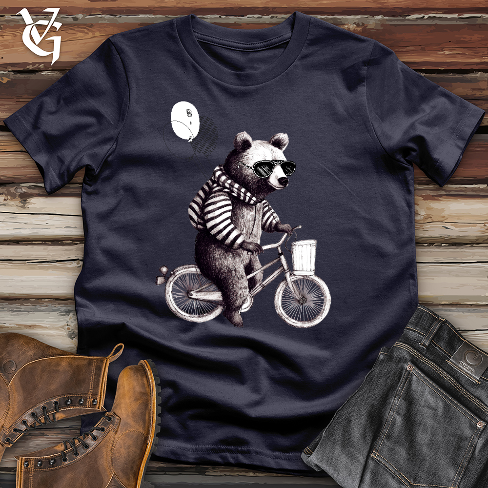 Viking Goods Bear Biker Cotton Tee Navy / L