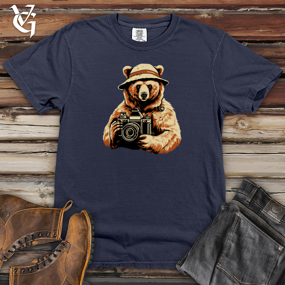 Viking Goods Bear Capturing Moments Clicks Heavy Cotton Comfort Colors Tee Navy / L