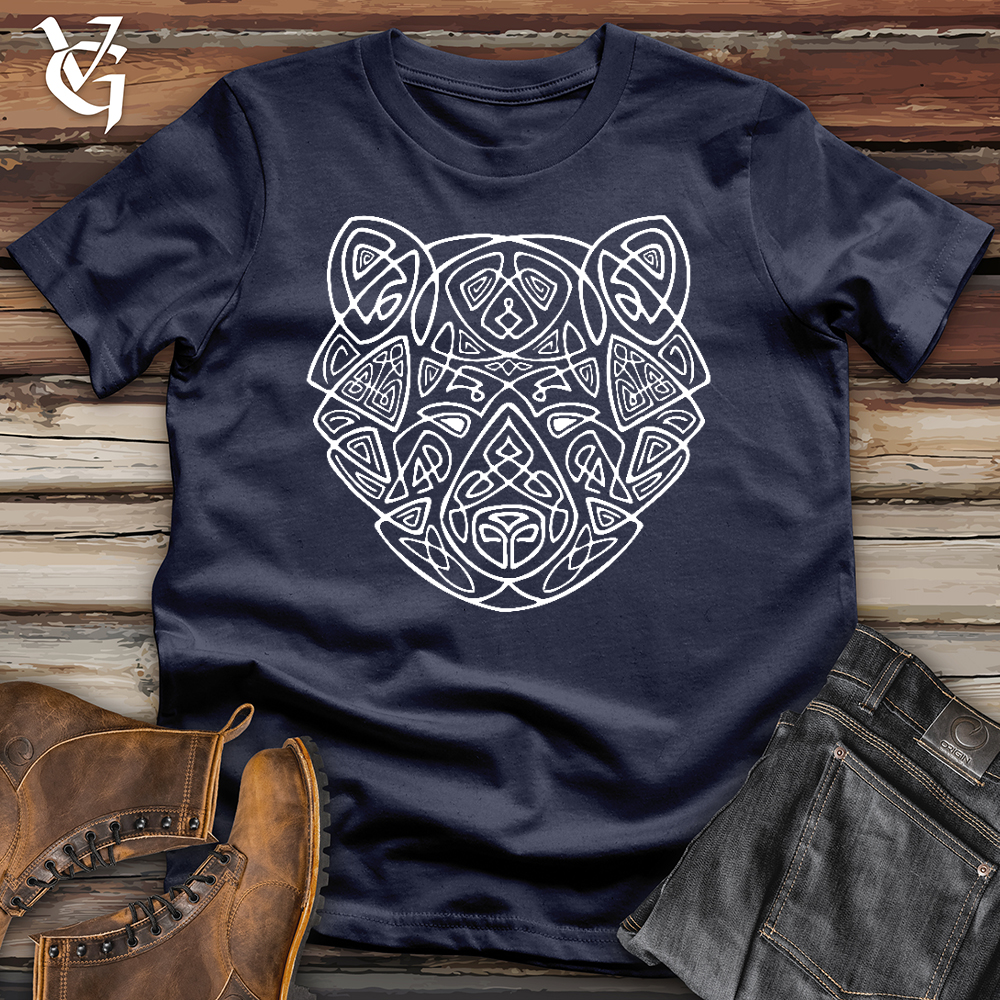 Viking Goods Bear Head Celtic Style Softstyle Tee Navy / L