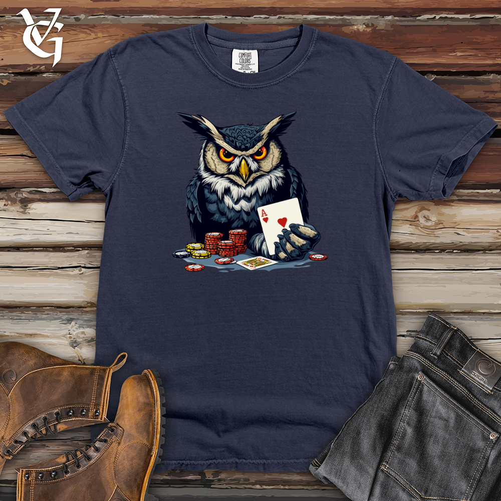 Viking Goods Black Jack Owl Heavy Cotton Comfort Colors Tee Navy / L