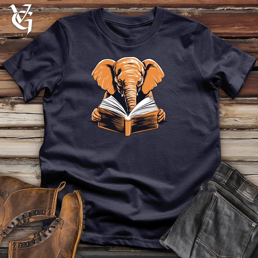 Viking Goods Bookish Pachyderm Cotton Tee Navy / L