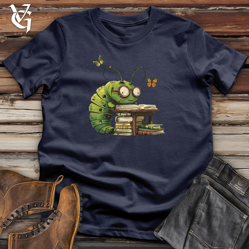 Viking Goods Caterpillar Bookworm Bliss Softstyle Tee Navy / L