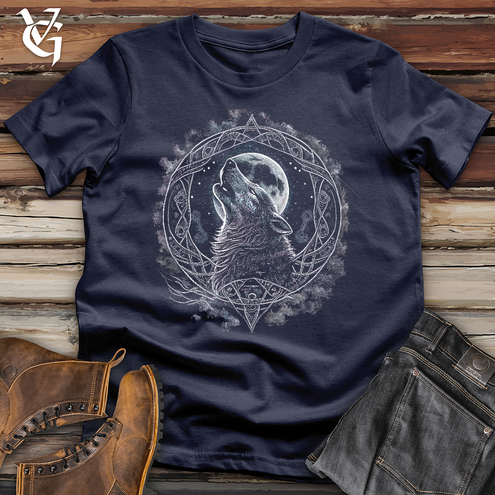 Viking Goods Celtic Howling Wolf Softstyle Tee Navy / L