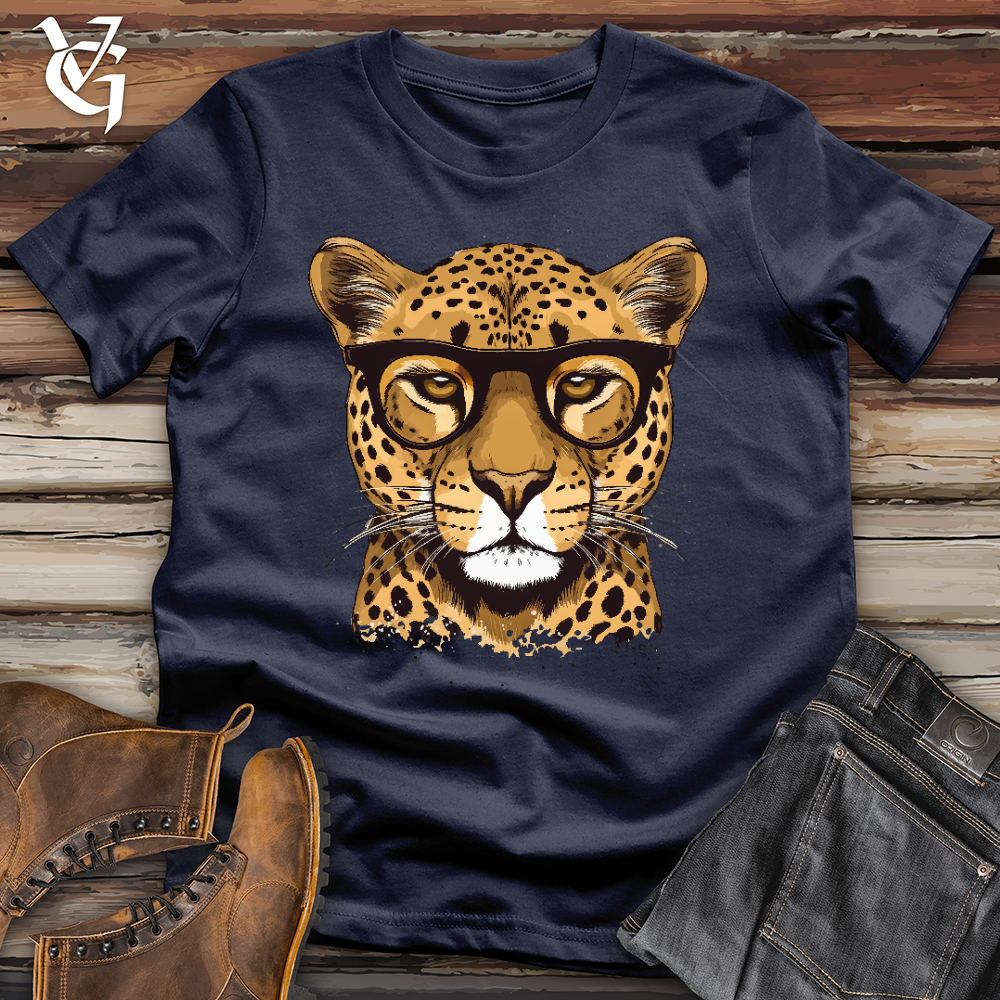 Viking Goods Cheetah Eyeglass Softstyle Tee Navy / L