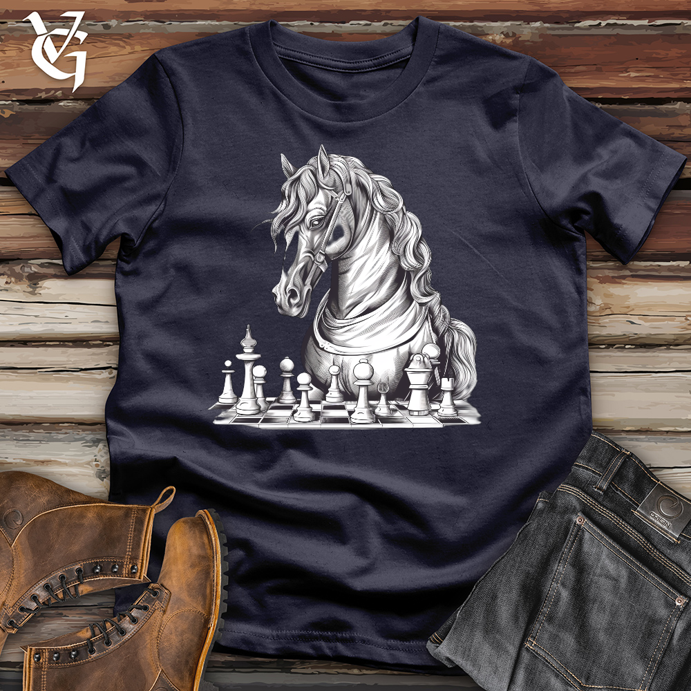 Viking Goods Chess Knight Cotton Tee Navy / L