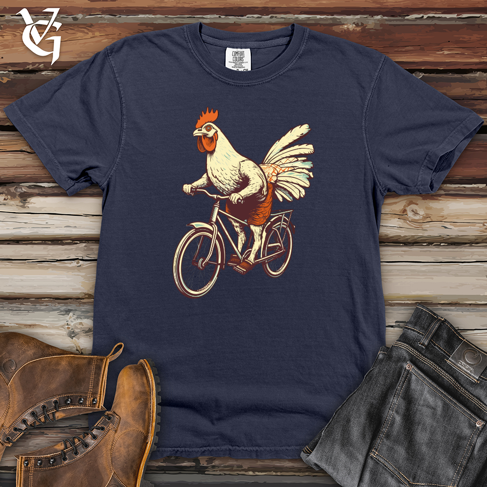 Viking Goods Chicken Cycle Barnyard Joyride Heavy Cotton Comfort Colors Tee Navy / L