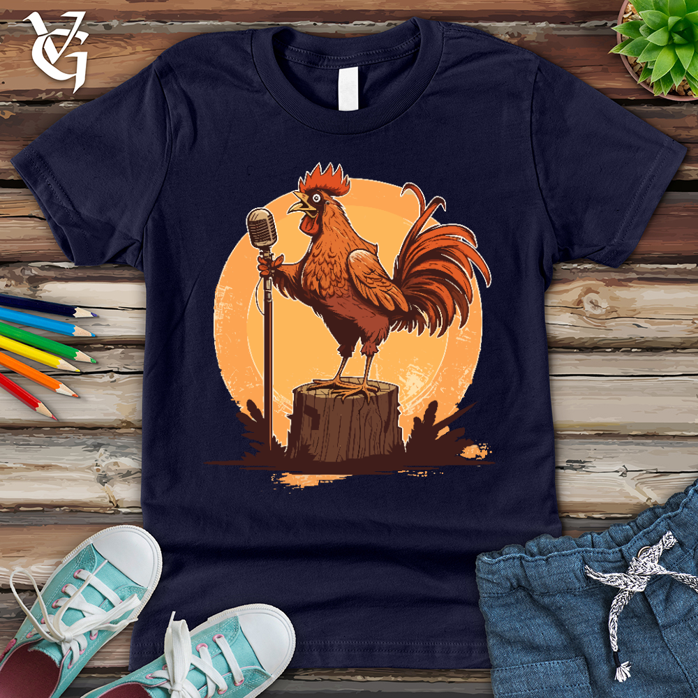 Viking Goods Chicken Rockstar Youth Tee Navy / L