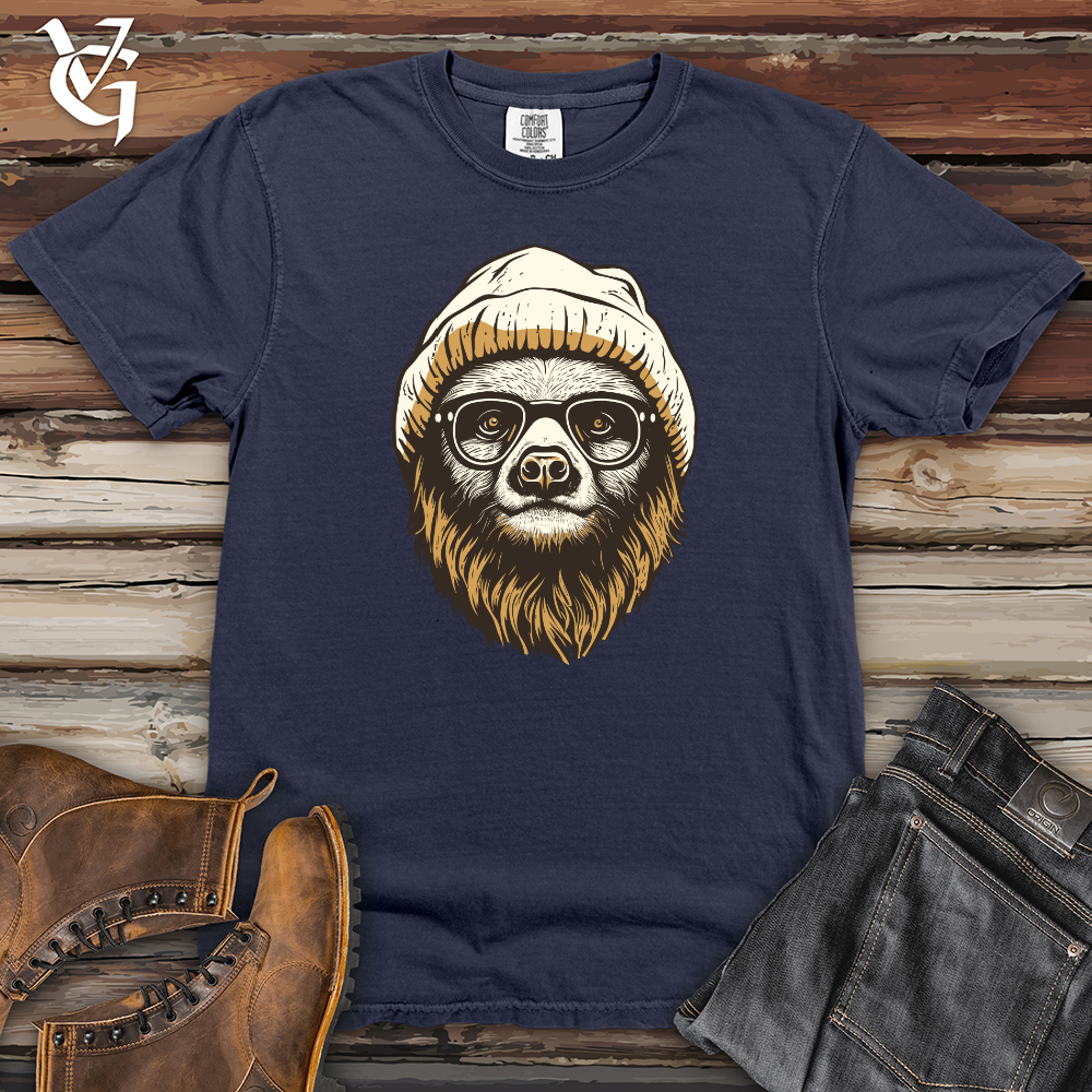 Viking Goods Chill Bean Sloth Heavy Cotton Comfort Colors Tee Navy / L