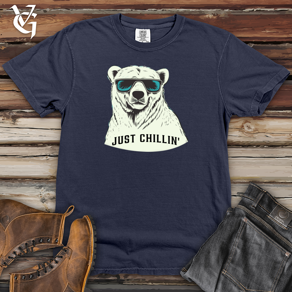 Viking Goods Chill Bear Heavy Cotton Comfort Colors Tee Navy / L