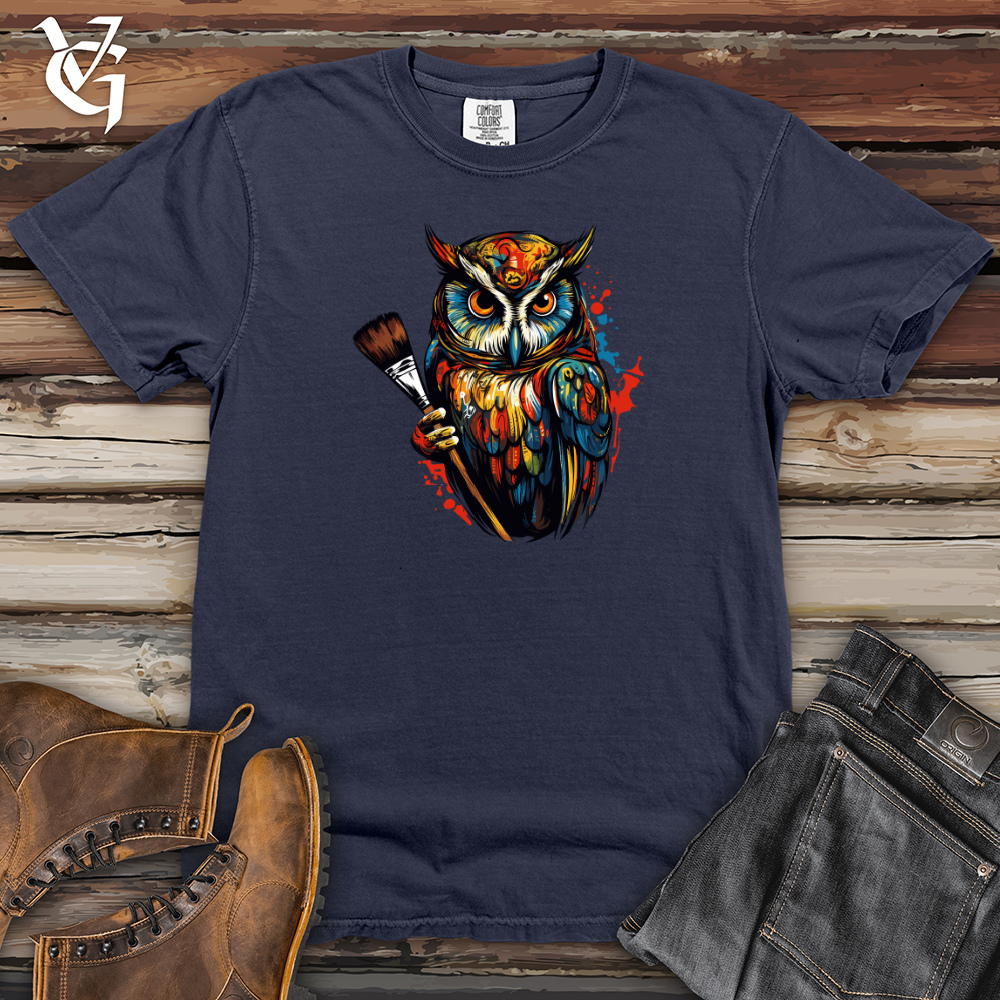 Viking Goods Classic Painter Owl 01 Heavy Cotton Comfort Colors Tee Navy / L