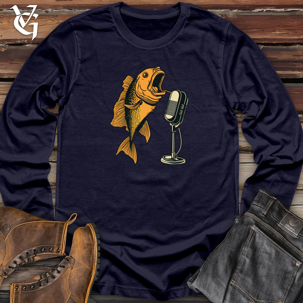 Viking Goods Comedic Fin Follies Long Sleeve Navy / L