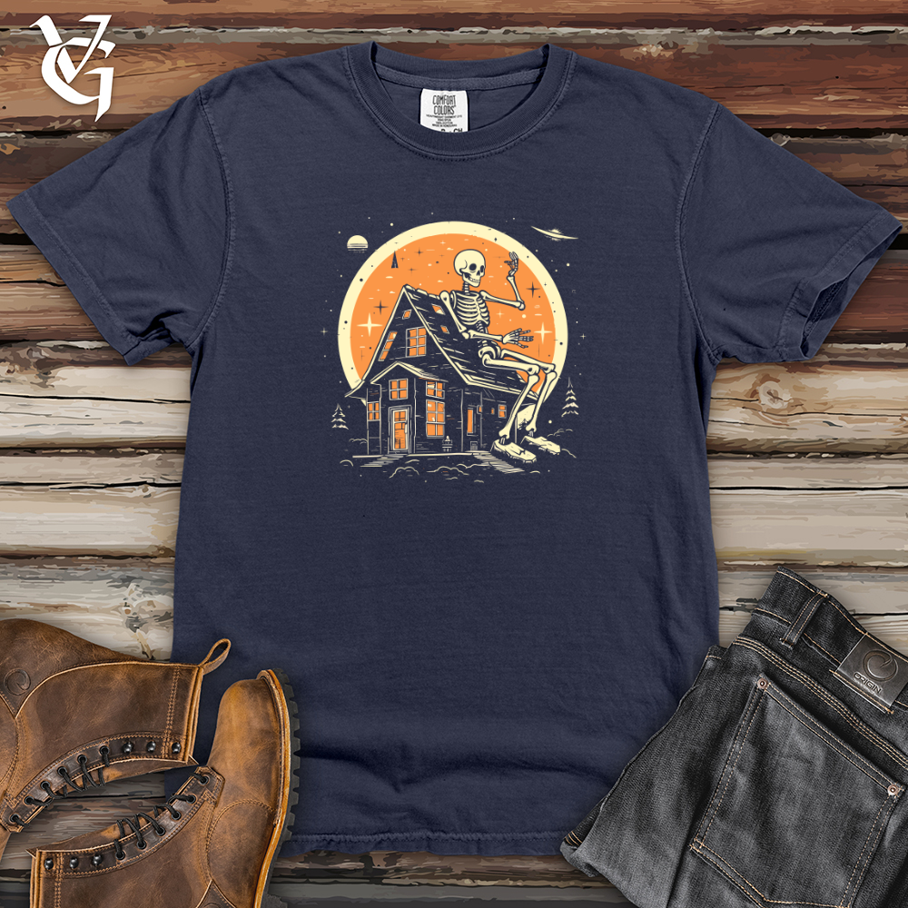 Viking Goods Cosmic Builder Skeleton Heavy Cotton Comfort Colors Tee Navy / L