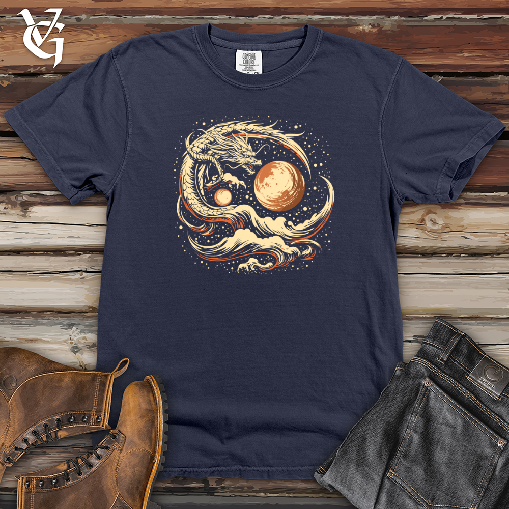 Viking Goods Cosmic Dragon Sky Navigator Heavy Cotton Comfort Colors Tee Navy / L