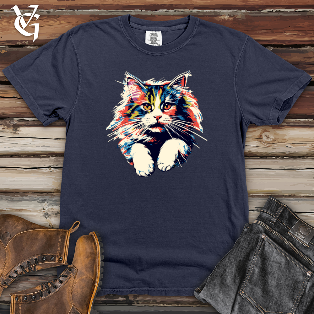 Viking Goods Cosmic Feline Splash Heavy Cotton Comfort Colors Tee Navy / L