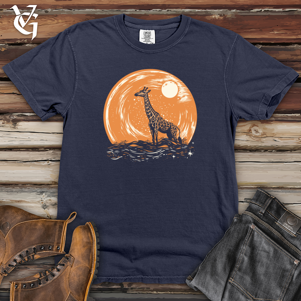 Viking Goods Cosmic Flight Giraffe Heavy Cotton Comfort Colors Tee Navy / L