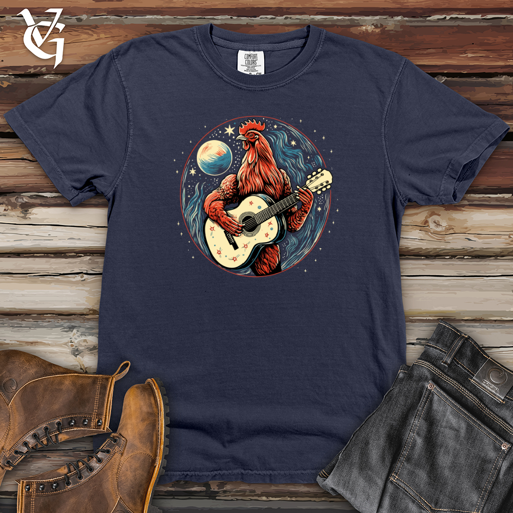 Viking Goods Cosmic Guitar Chicken Strum Heavy Cotton Comfort Colors Tee Navy / L